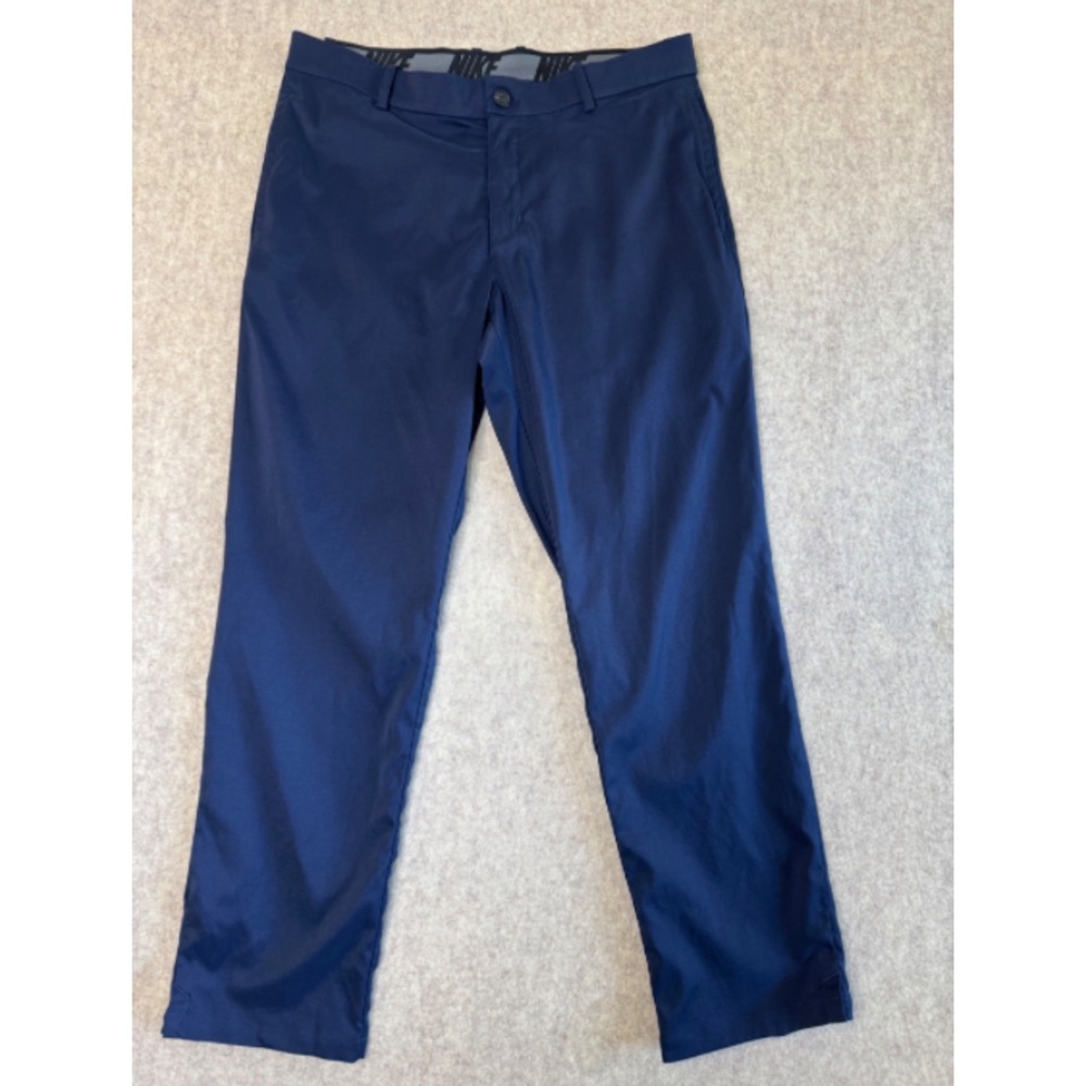 Nike Golf Dri-FIT Chino Pants Mens 34x30 Navy Blue Regular Performance Trousers